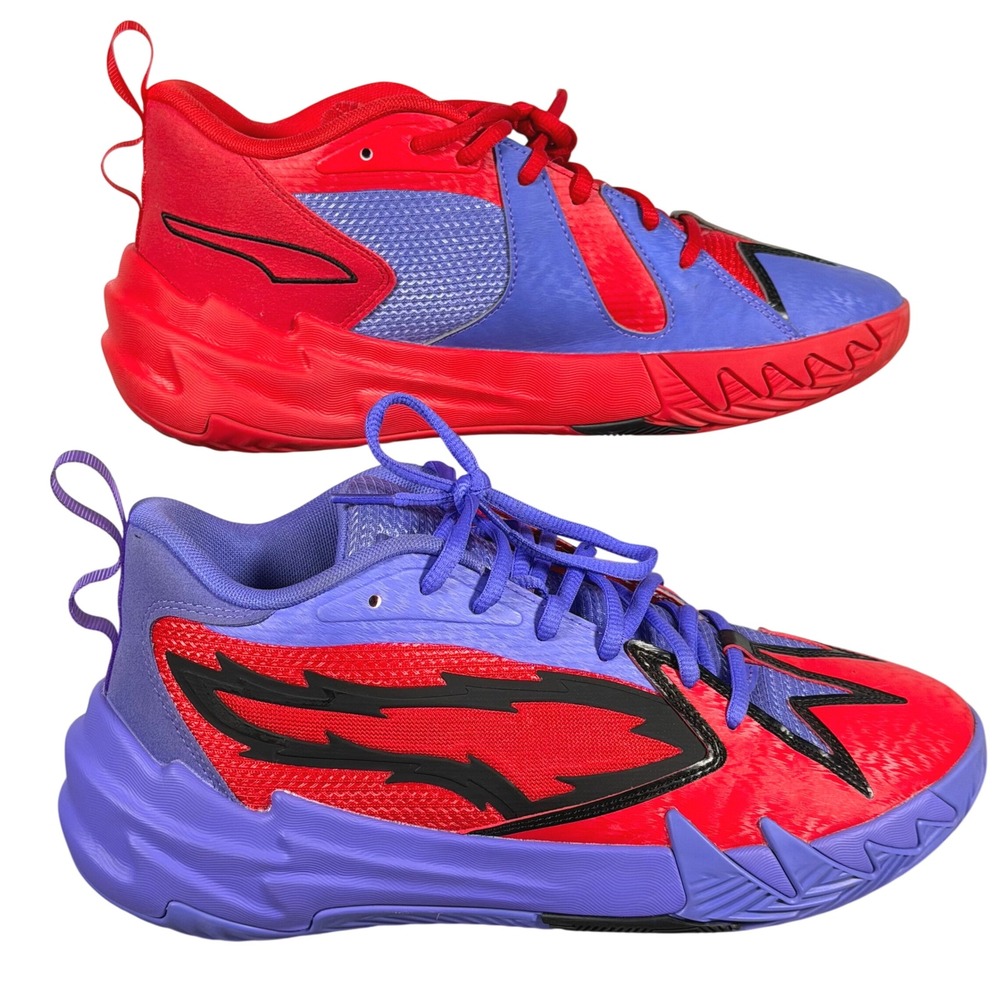 Puma Scoot Zeros Pred Mismatched Red Blue Basketball Shoes 8.5 US 41 EU Vietnam